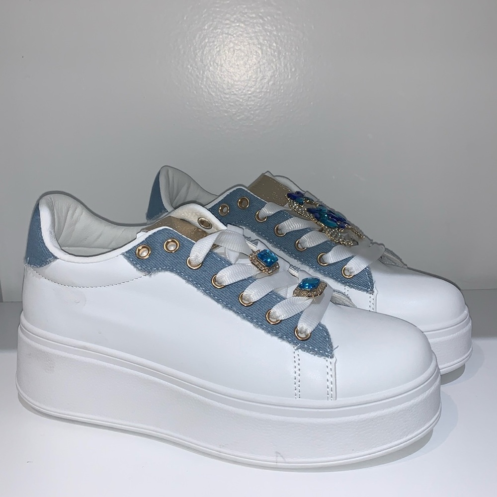 DENIM GEM STONE SNEAKERS - Picture 4 of 8